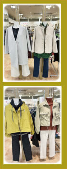 MANON（2階）｜冬のお出かけに映えるアウター＆ニットコーデ（SALE対象あり）