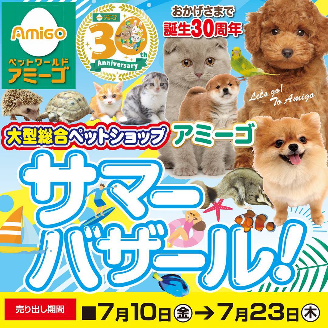 アミーゴ サマーバザール 売り出し期間 7月10日から7月23日まで